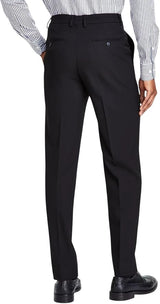 Nautica Mens Modern fit 2 Piece Suit 44 R / 38 Waist Black Solid Stretch