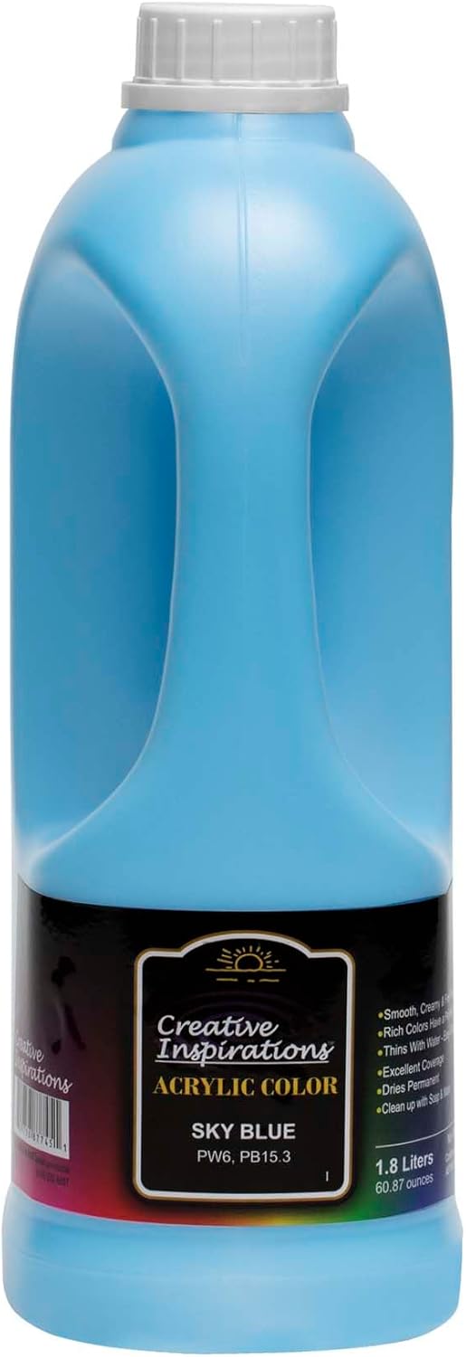 Creative Inspirations Acrylic Paint  - 1.8 Liter - Smooth & Creamy Consistency, Vibrant Pigmentation, Great Coverage for Artists - Clean Up with Soap & Water