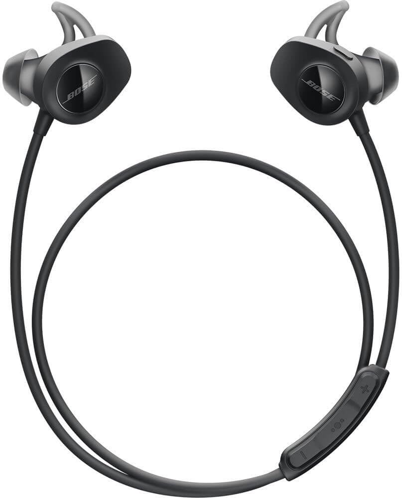 Bose SoundSport, Wireless Earbuds, (Sweatproof Bluetooth Headphones for Running and Sports), Black