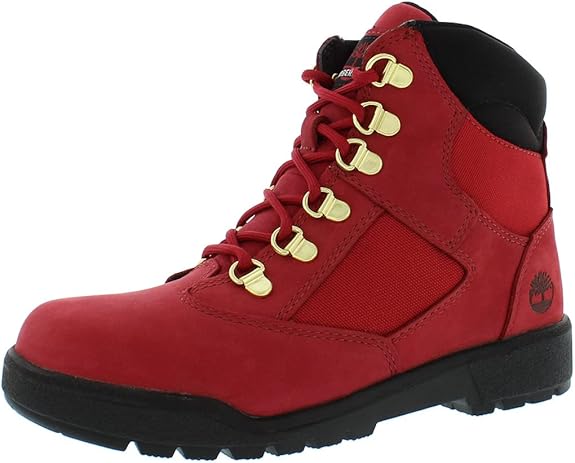 Timberland Little Kids' 6-Inch Field Boots Dark Red Nubuck  SIZE 5.5 M/M JUNIOR'S