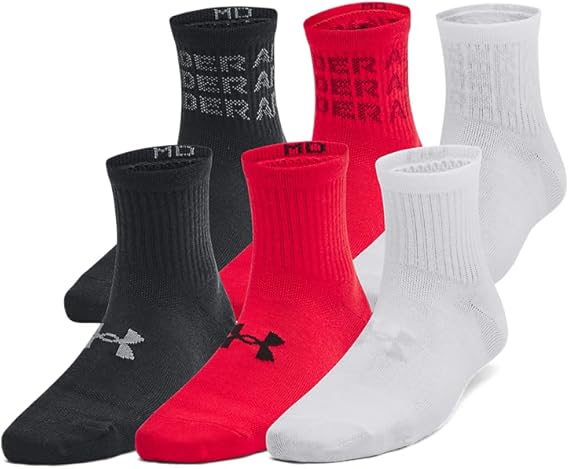 Under Armour Unisex Youth Essential Quarter Socks 6 Pack