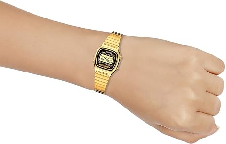 Casio Women's Vintage LA670WGA-1DF Daily Alarm Digital Gold-tone Watch (OPEN BOX)