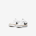 NIKE Unisex Kid's Court Legacy Sneakers in White/Black-Dessert Ochre - 9C