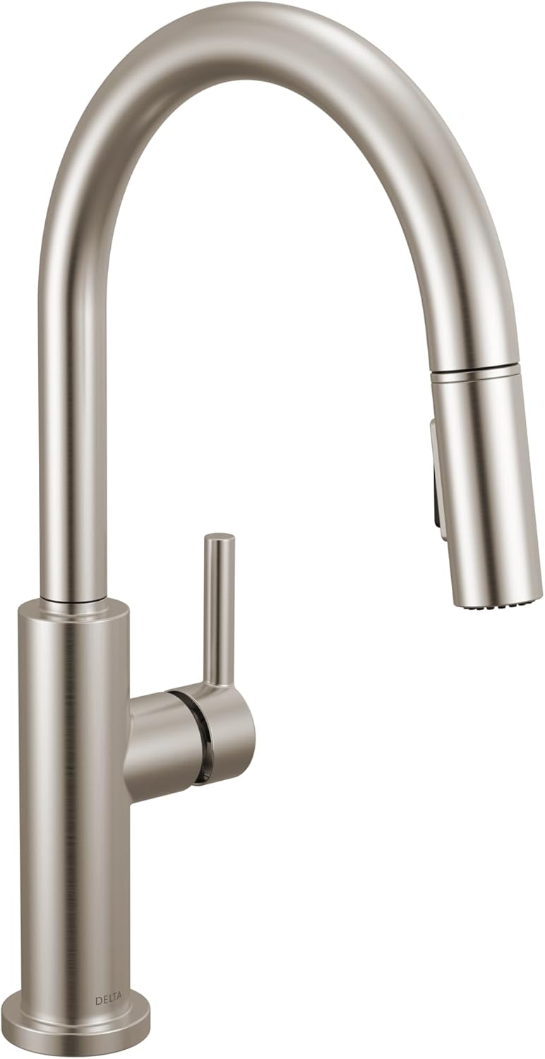 Delta Nicoli Kitchen Faucet with Pull Down Sprayer - Brushed Nickel - 19867LF-SS