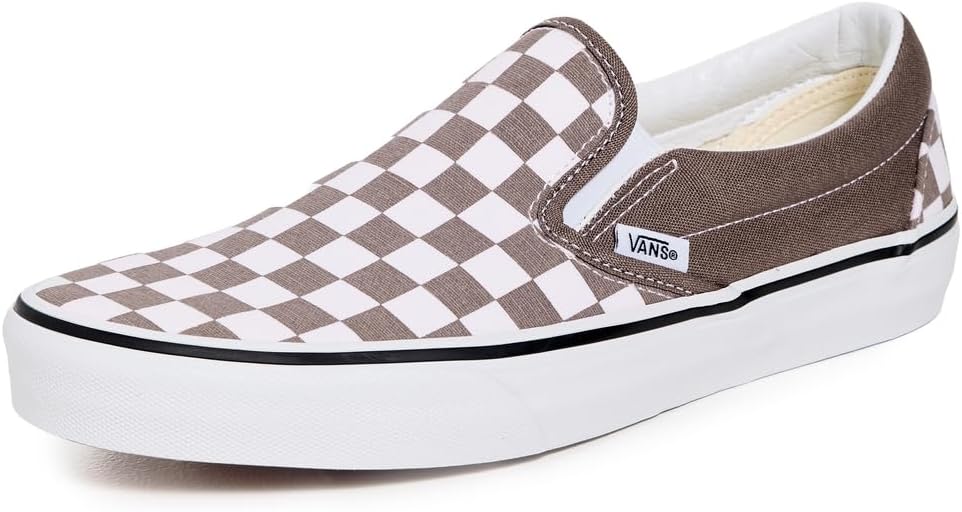 Vans Classic Slip-on Sneakers - Color Theory Checkerboard Walnut - Size: Men 10 /Woman 11.5