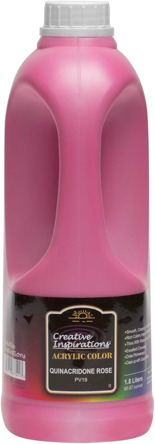 Creative Inspirations Acrylic Paint  - 1.8 Liter - Smooth & Creamy Consistency, Vibrant Pigmentation, Great Coverage for Artists - Clean Up with Soap & Water