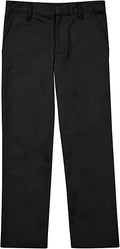 Classroom School Uniforms Unisex Flat Front Pant - Black