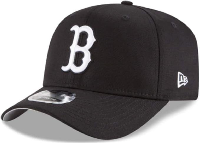 NEW ERA | Boston Red Sox Black Stretch-Snap 9FIFTY Curved Snapback Hat | OS