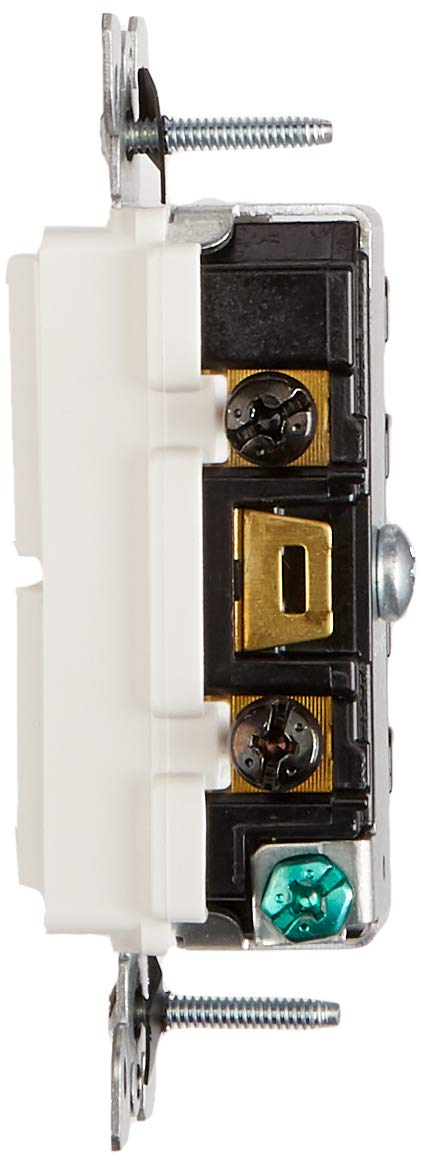 Leviton 15 Amp Decora 3-Way / 3-Way Combination Switch, Grounding, Ivory, White (5643-W) - 10 Pack