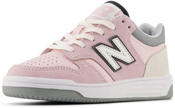 (5-1/2) New Balance Kids' 480 V1 Lace-Up Sneaker-Color: Twilight Haze/Rose Sugar