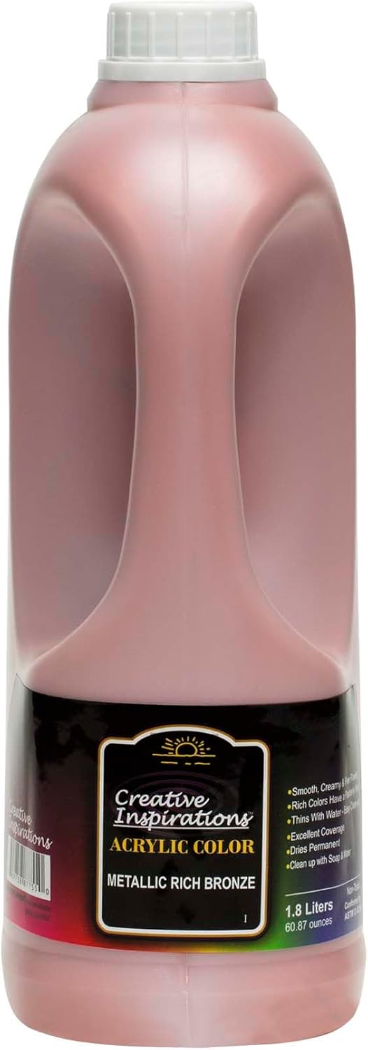Creative Inspirations Acrylic Paint  - 1.8 Liter - Smooth & Creamy Consistency, Vibrant Pigmentation, Great Coverage for Artists - Clean Up with Soap & Water