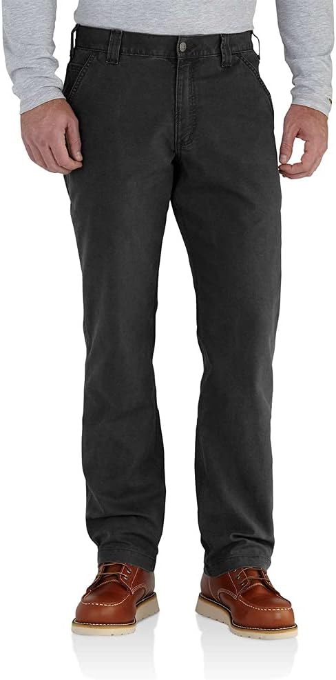 Carhartt Men's Work Pant - Relaxed Fit - Rugged Flex® - Canvas, Grey Size: 38x28