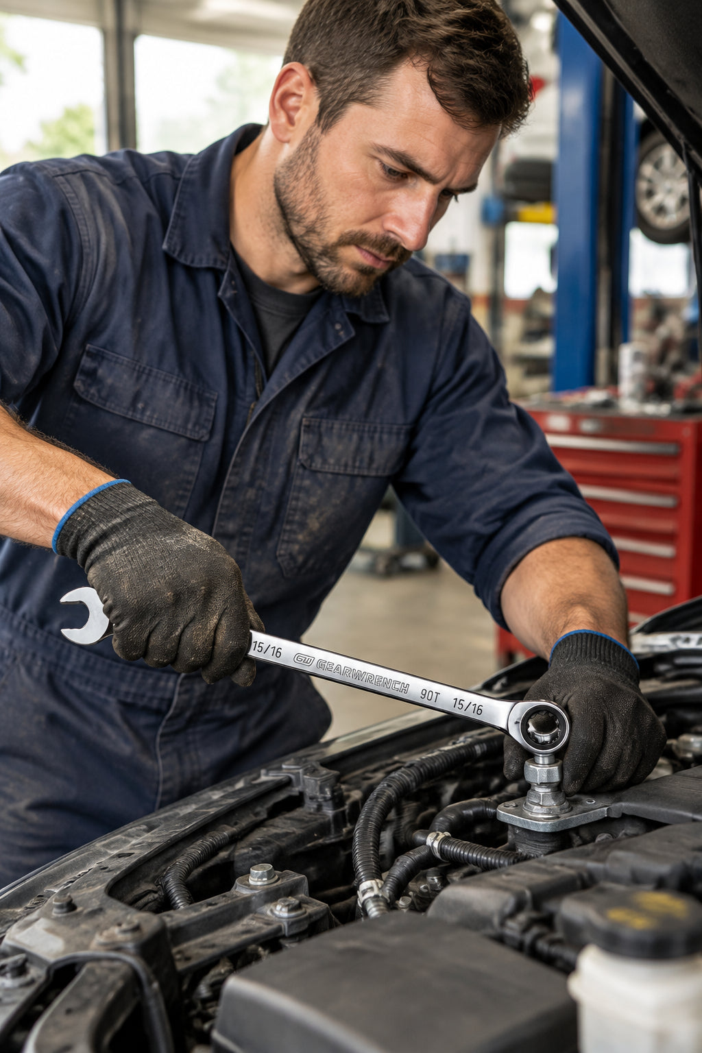 GEARWRENCH 15/16" 90T 12 Point Ratcheting Combination Wrench
