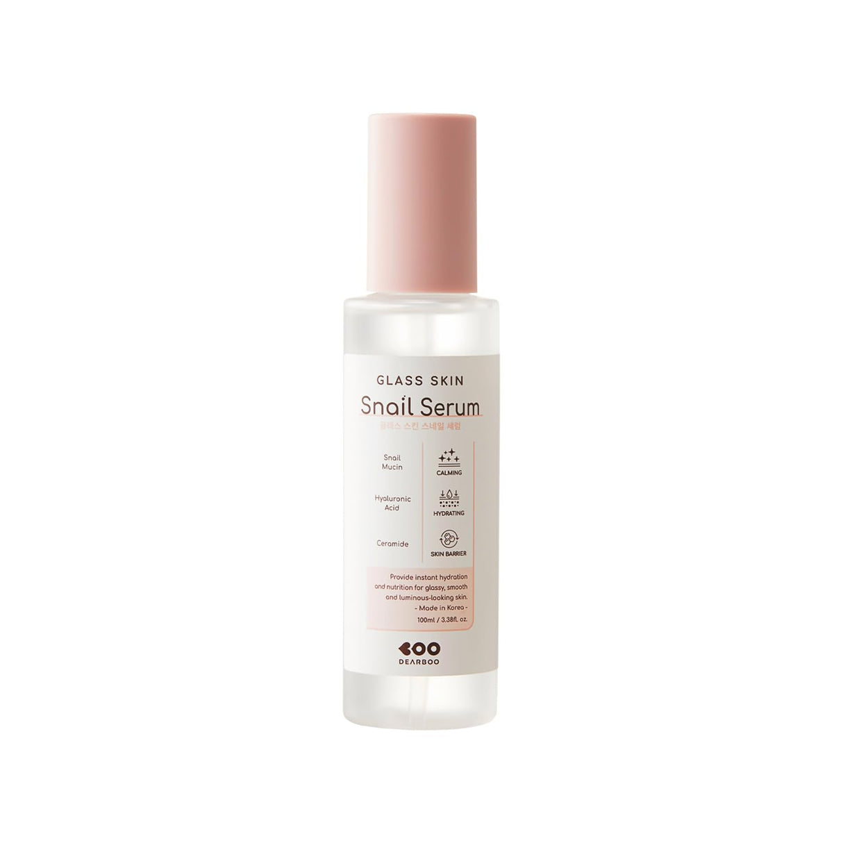 DEARBOO Glass Skin Snail Serum, 3.38 fl oz