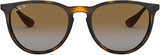 Ray-Ban RB4171 Erika Round Sunglasses - Light Havana/Gradient Brown