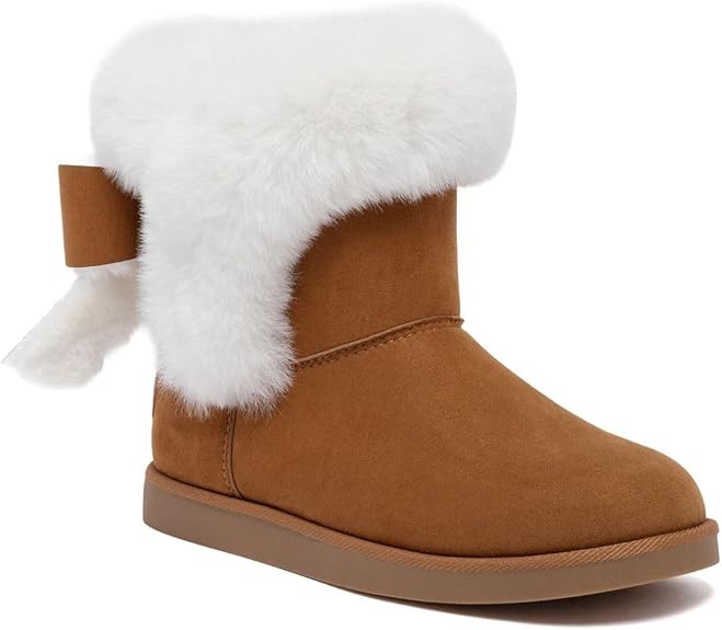 Juicy Couture Women's Slip On Winter Snow Boots Warm & Insulated Fur Lining Comfortable Fashion Booties Size: 11