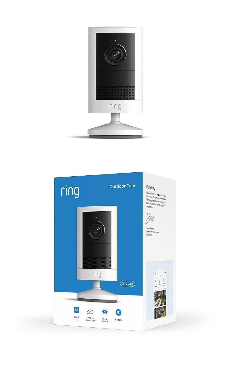Ring Outdoor Cam, Battery (newest model)
