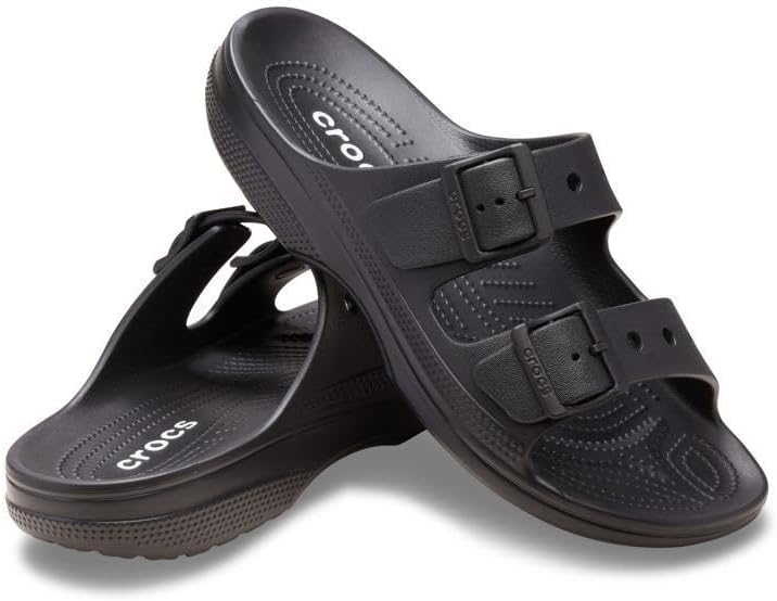 Crocs Mens Classic Saturday Slide, Black, 10 Medium