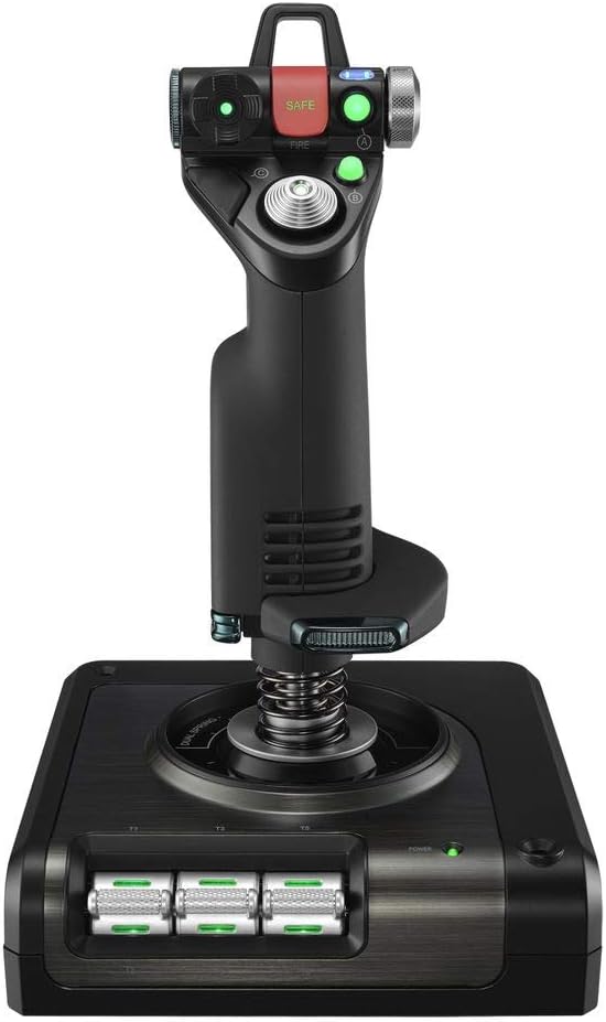 Logitech G X52 Pro USB Flight Control System - HOTAS Joystick and Throttle for Flight Simulators - LCD Display, 3D Twist Rudder, Programmable Commands, USB 2.0 - Compatible with Windows PC