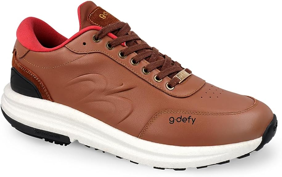 G-DEFY Star Glide Men’s Orthopedic Leather Work Shoes - Size 10 Medium