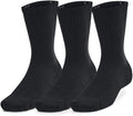 Under Armour Unisex-Adult Training Cotton Crew Socks 3 Pack - Black - Large