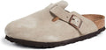 Women's Birkenstock Boston Soft Footbed Suede - Taupe - Size 38 (Women's 7)