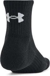 Under Armour Unisex-Adult Training Cotton Quarter Socks 6 Pack - Black - Medium