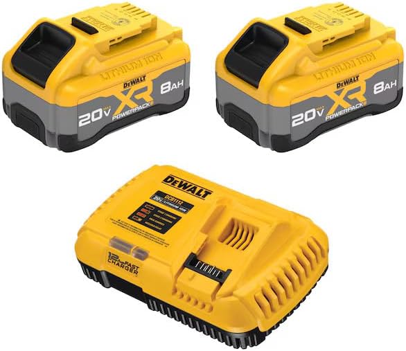 DEWALT 20-Volt 2-Pack Lithium-ion (8 Ah 8 Ah Battery and Charger)