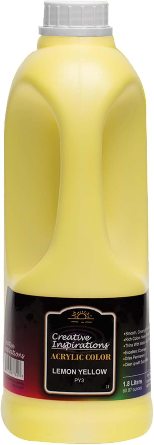 Creative Inspirations Acrylic Paint  - 1.8 Liter - Smooth & Creamy Consistency, Vibrant Pigmentation, Great Coverage for Artists - Clean Up with Soap & Water