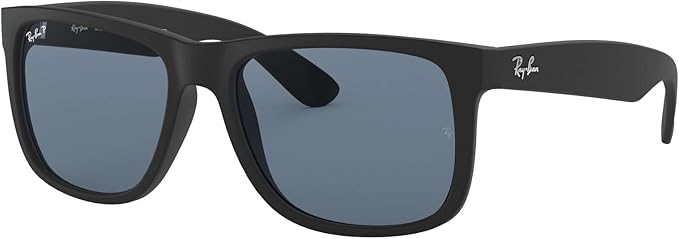 Ray-Ban RB4165 Justin Classic Square Sunglasses - Rubber Black / Dark Blue