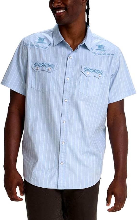 HOWLER BROTHERS Deluxe Crosscut Short sleeve Shirt with Custom Embroidery Size: Small