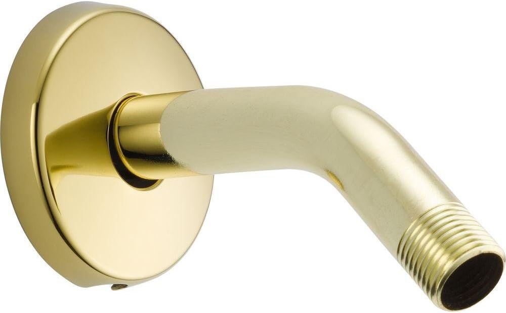 Delta Faucet U4993-PB Shower Arm and Flange, Polished Brass