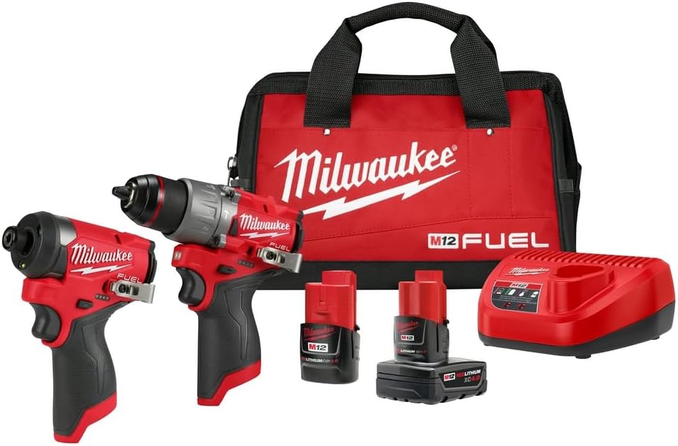 Milwaukee M12 FUEL Brushless Cordless Hammer Drill and Impact Driver