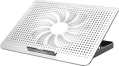 ICE COOREL Aluminum Laptop Cooling Pad 2023 Upgrade with 7 Height Adjustable (Silver)