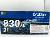 Brother® Genuine TN830XL2PK Black High Yield Toner Cartridges, Pack Of 2