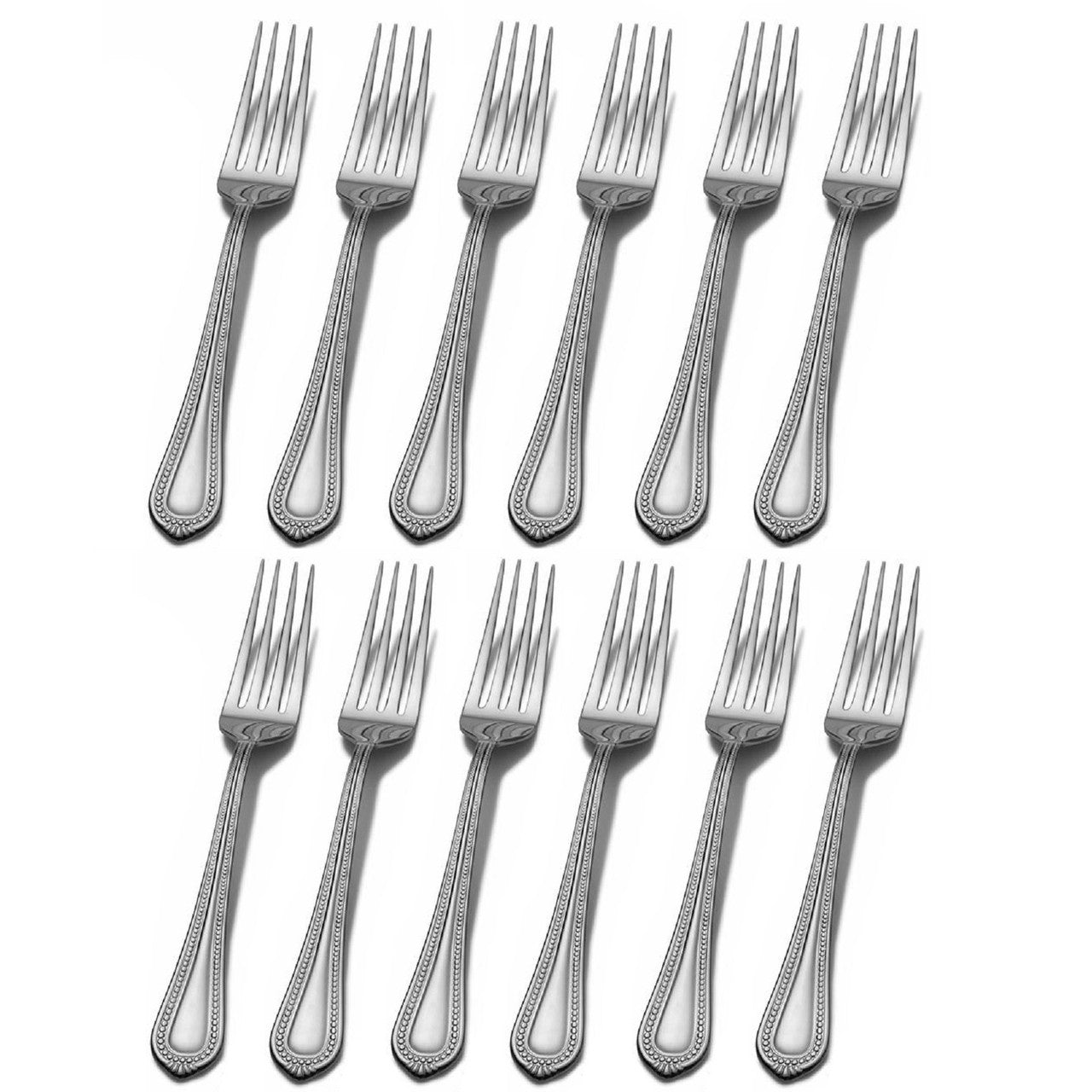 Mikasa Regent Bead 18/10 Stainless Steel Dinner Fork (Set of Twelve)
