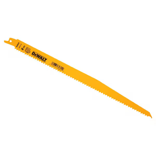 DeWalt 12" 6 TPI Taper Back Bi-Metal Reciprocating Saw, 25-Pack, DW4804B25
