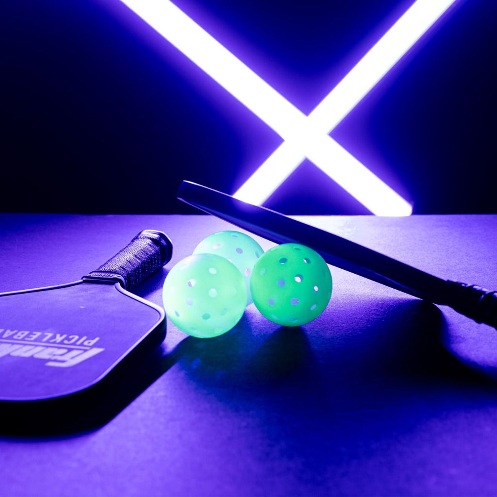FRANKLIN SPORTS Glow-in-the-Dark Outdoor Pickleballs - Set of 3