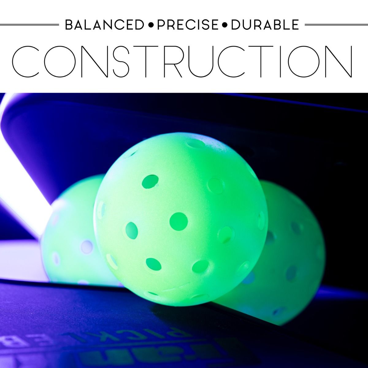 FRANKLIN SPORTS Glow-in-the-Dark Outdoor Pickleballs - Set of 3
