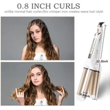 2025 latest Professional Ceramic Triple Barrel Hair Styler – Egg Roll Iron Wand for Curling, Flat Ironing & Styling