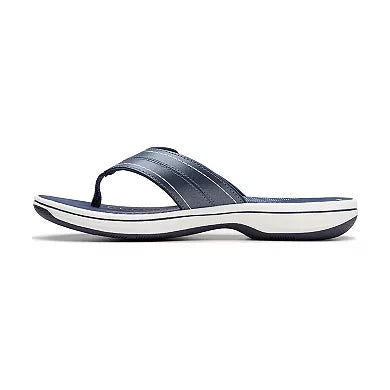 CLARKS Cloudsteppers Women's Breeze Reyna H Sandals in Navy/White - 9M