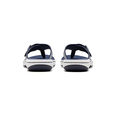 CLARKS Cloudsteppers Women's Breeze Reyna H Sandals in Navy/White - 9M