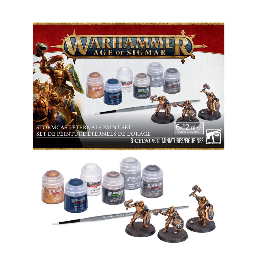 WARHAMMER Age of Sigmar - Stormcast Eternals Paint Set - 3 Liberators