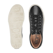 Earth Women's Dailey Leather Lace-Up Sneakers Size:7M Black