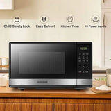 BLACK+DECKER | Model EM031MB11 | Digital Microwave Oven with Turntable | Push-Button Door | Child Safety Lock | 1000W | 1.1 cu.ft |Black & Stainless Steel | PICKUP ONLY!