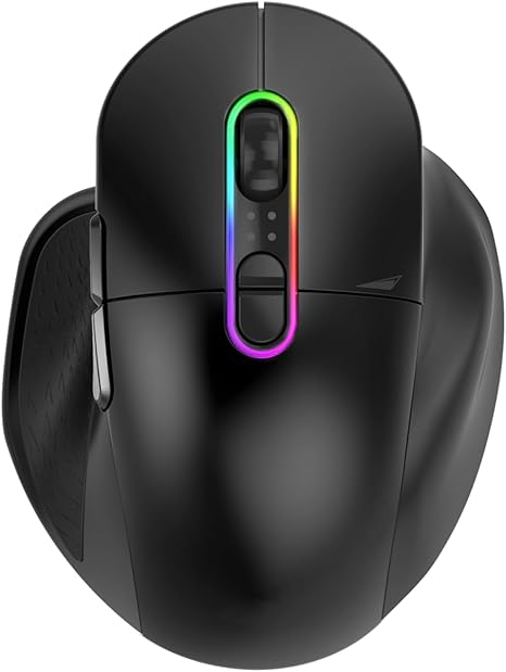 Mountain Makalu Max Mouse - with Modular Side Grips, RGB Illumination, Gravity Control System, PixArt 3370 Sensor and Hybrid connectivity, Black (NEW)