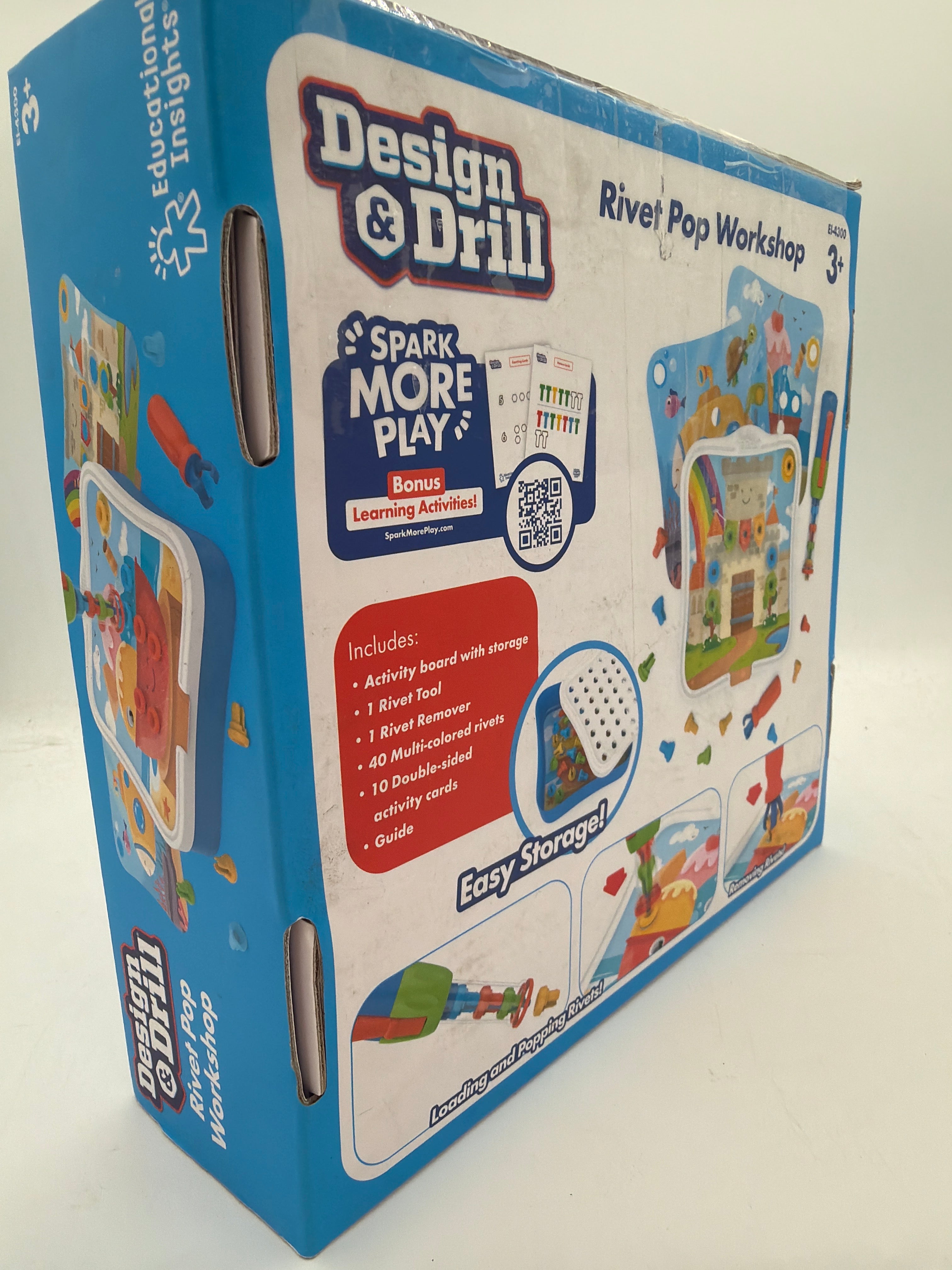 Educational Insights Design & Drill Rivet Pop Workshop: Science Preschool Kit with Cards & Activity Guide