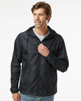 Independent Trading Co. Light Weight Windbreaker Zip Jacket (EXP54LWZ) - Black - XL