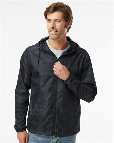 Independent Trading Co. Light Weight Windbreaker Zip Jacket (EXP54LWZ) - Black - XL