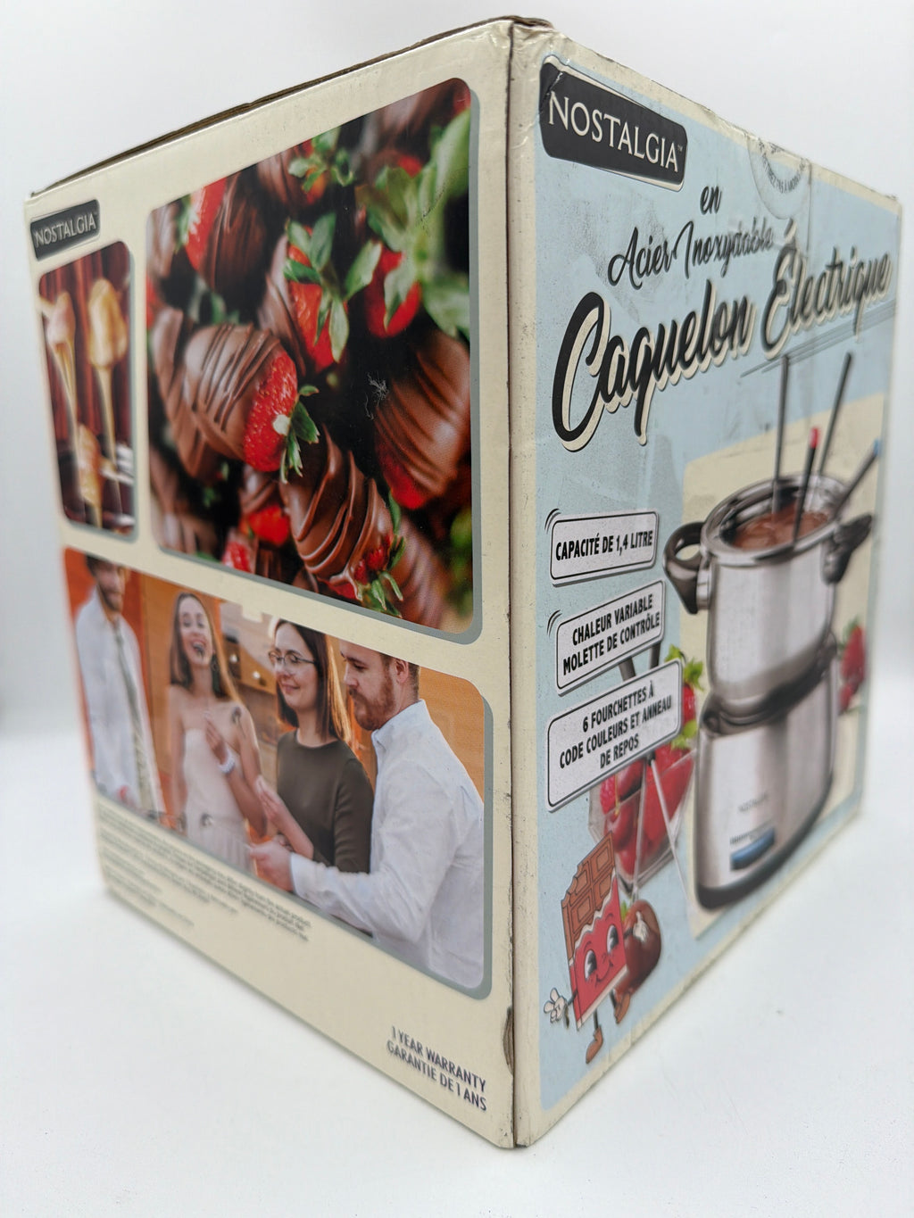 Nostalgia 6-Cup Stainless Steel Electric Chocolate & Cheese Fondue Pot